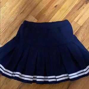 Navy pleated skirt